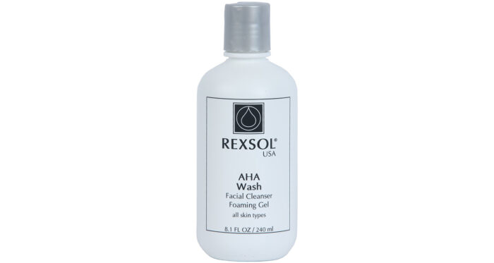 Rexsol Aha Wash Facial Cleanser Foaming Gel Bottle