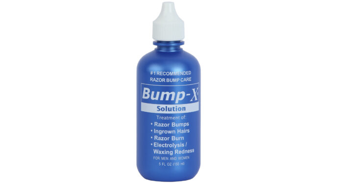 Bump-X is the #1 recommended treatment for unsightly razor bump, elimination and prevention of ingrown hairs, elimination and prevention of razor burn, electrolysis and waxing redness. محلول لعلاج مشاكل البشرة الناتجة عن الحلاقة وإزالة الشعر مثل نمو الشعر الغارز تحت الجلد و التهابات الحبوب الناتجة عن الحلاقة والحساسية المفرطة يقلل التهيج