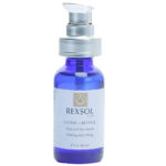 A bottle of Rexsol Caviar + Retinol Face and Eye Serum with a dropper