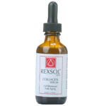 A bottle of Rexsol Collagen Serum Cell Renewal Anti-Aging skin care product.