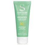 A tube of MEDACNYL Lightweight Suncare SPF50 with a white background