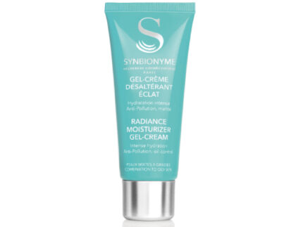 Synbionyme MOISTURIZING RADIANCE GEL-CREAM container displayed on a clean, neutral background.