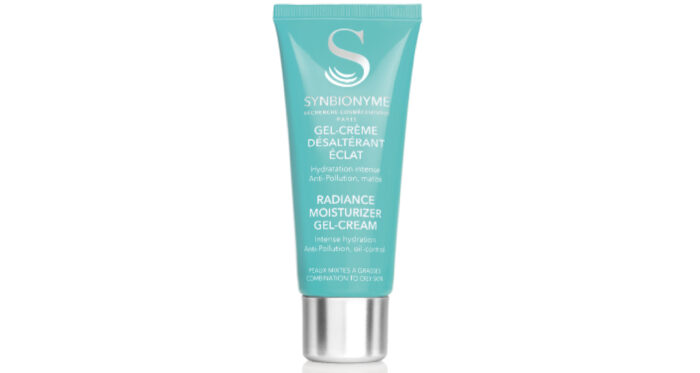 Synbionyme MOISTURIZING RADIANCE GEL-CREAM container displayed on a clean, neutral background.