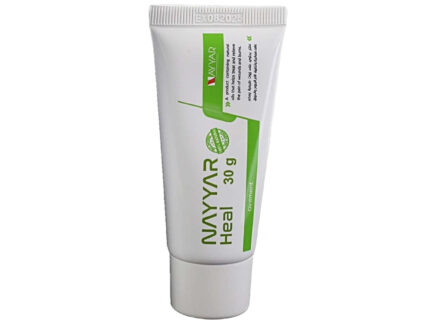 Nayyar Heal Burn Cream bottle on a neutral background.