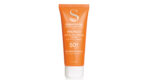 A bottle of Synbionyme Photo-3 Special Anti-Brown Spots sunscreen with SPF 50+, enriched with Alpha Arbutin and Vitamin C